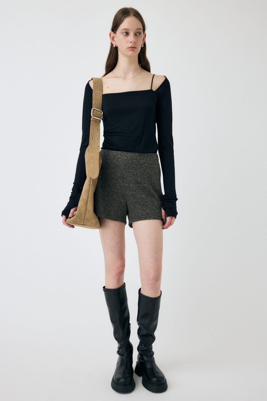 MOUSSY | 【WEB限定】SQUARE NECK GATHER トップス (Tシャツ
