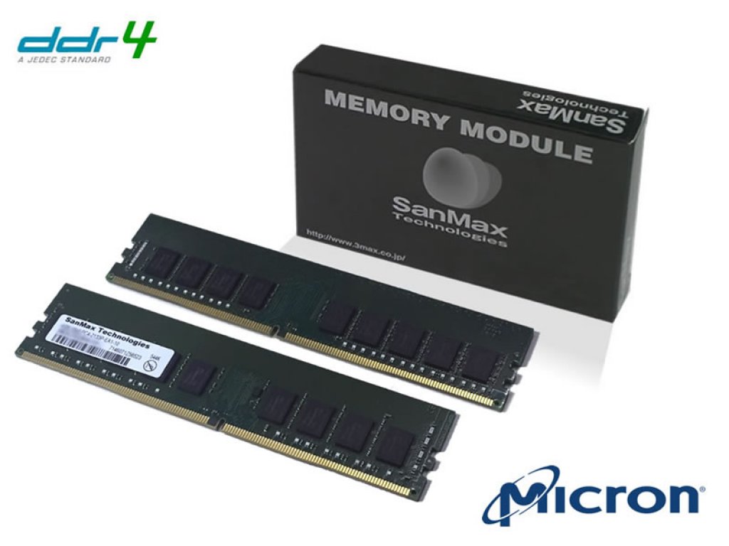 RYZENシリーズも対応するサンマックスECC対応メモリーにDDR4-2400