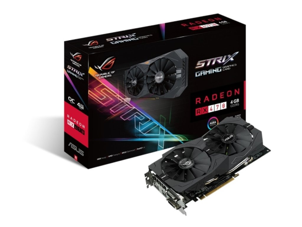 ASUS ROG STRIX-RX470-O4G-GAMING DirectCU RADEON RX 470 4GB 256-bit