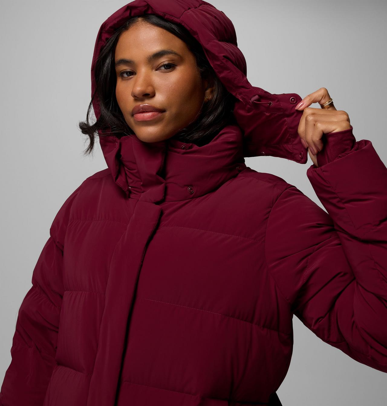 Women's Amaze Puff Long Hooded Jacket | Columbia