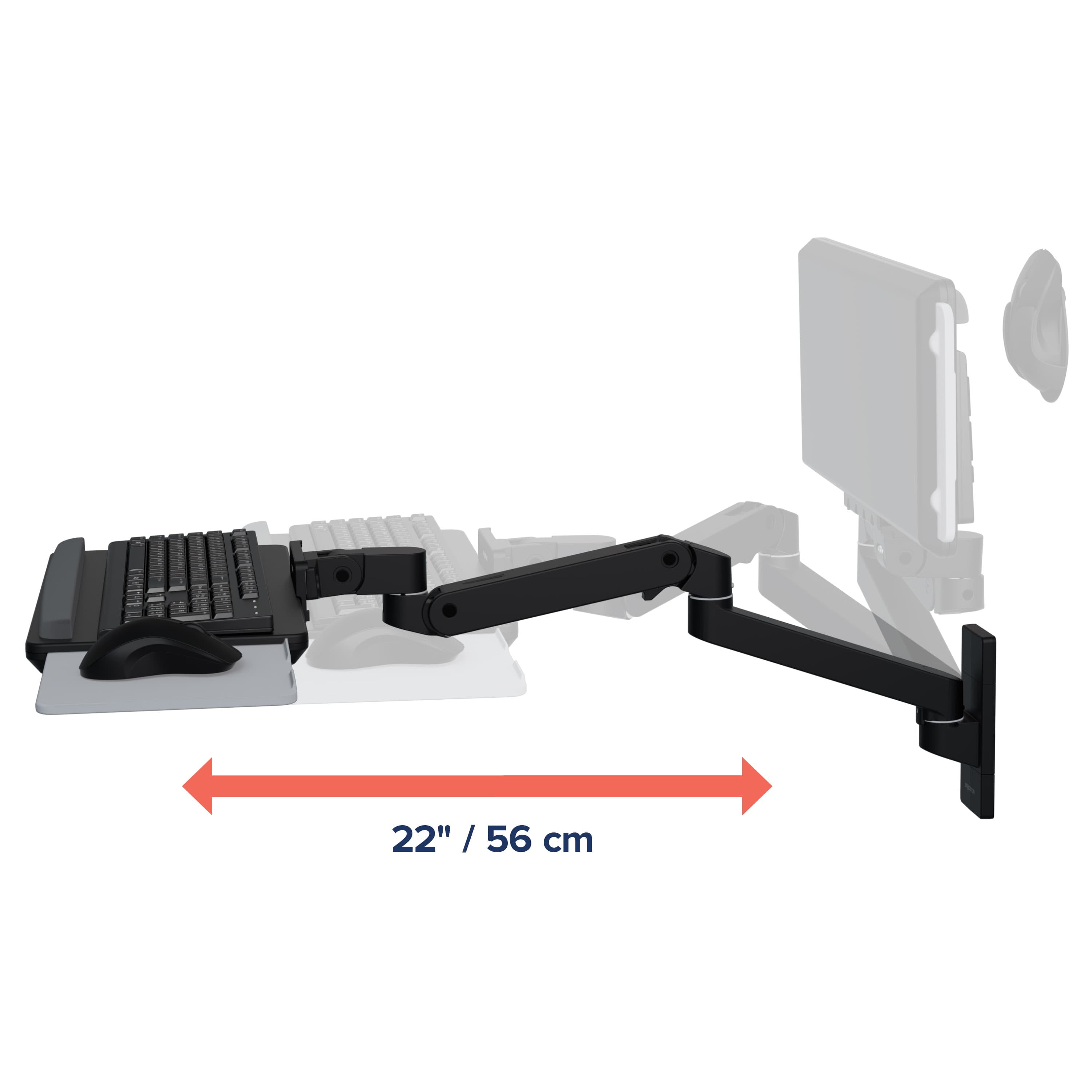 Adjustable Wall Mount Keyboard Arm | LX Pro | Ergotron