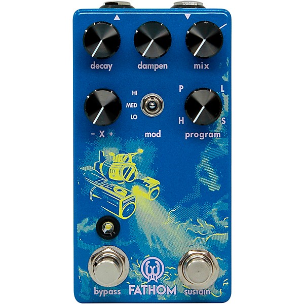 Clearance Walrus Audio Fathom Multi-Function Neon Reverb Effects