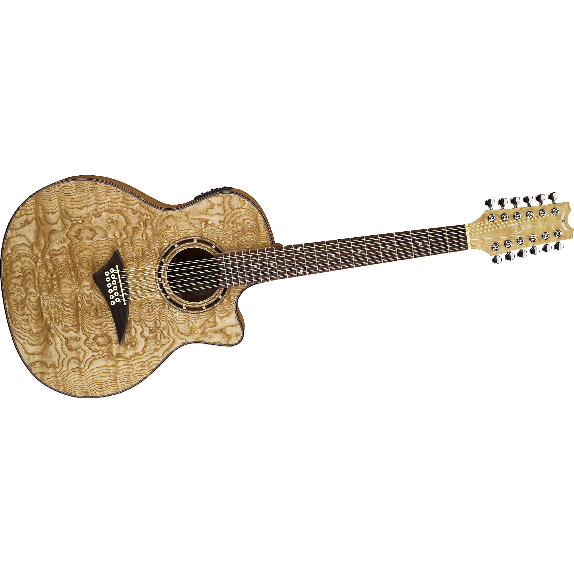 Dean Exotica Quilted Ash 12-String Acoustic-Electric Guitar Gloss