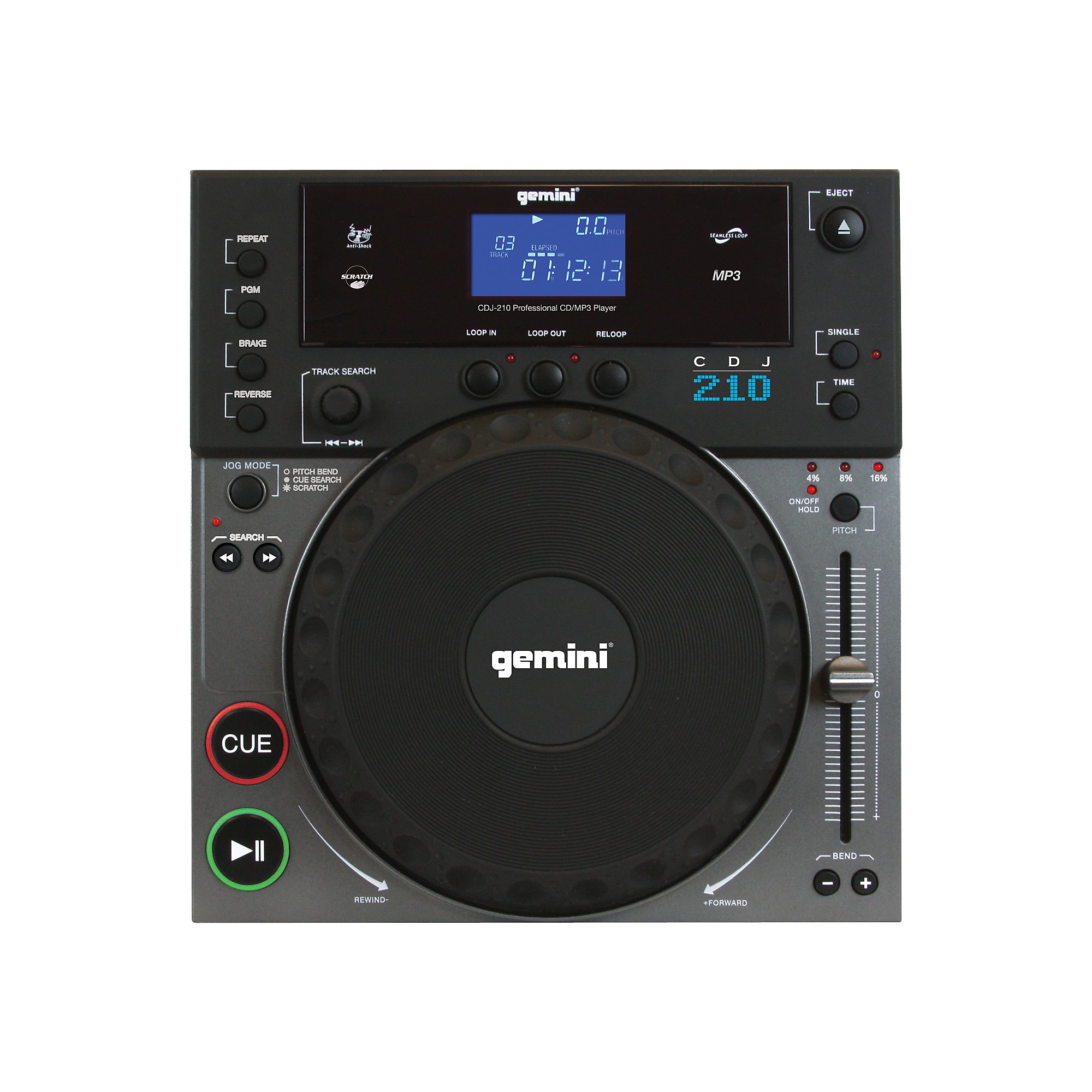Gemini CDJ-210 Tabletop CD/MP3 Player | Guitar Center