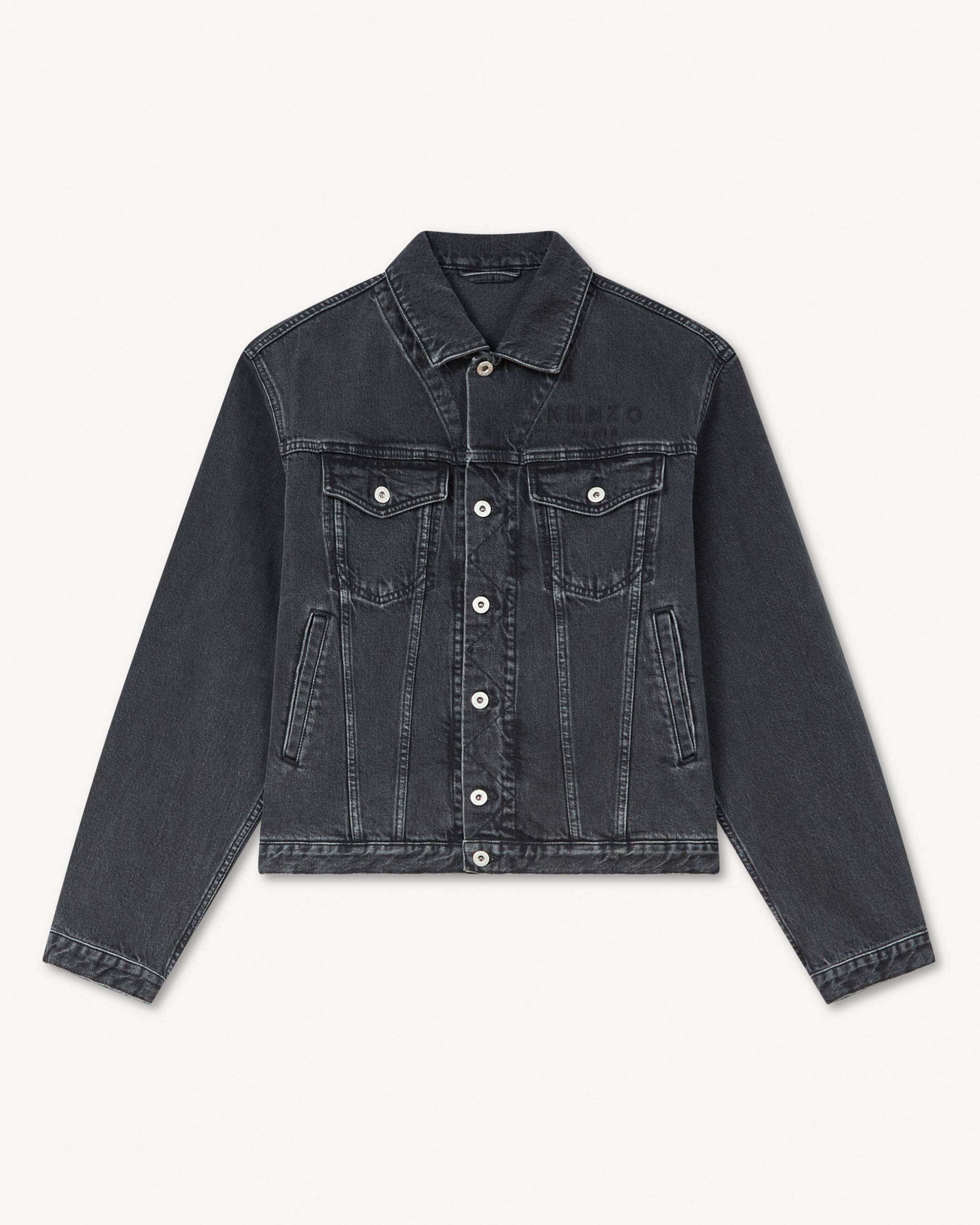 Boke Flower' embroidered trucker jacket in japanese denim | Men's