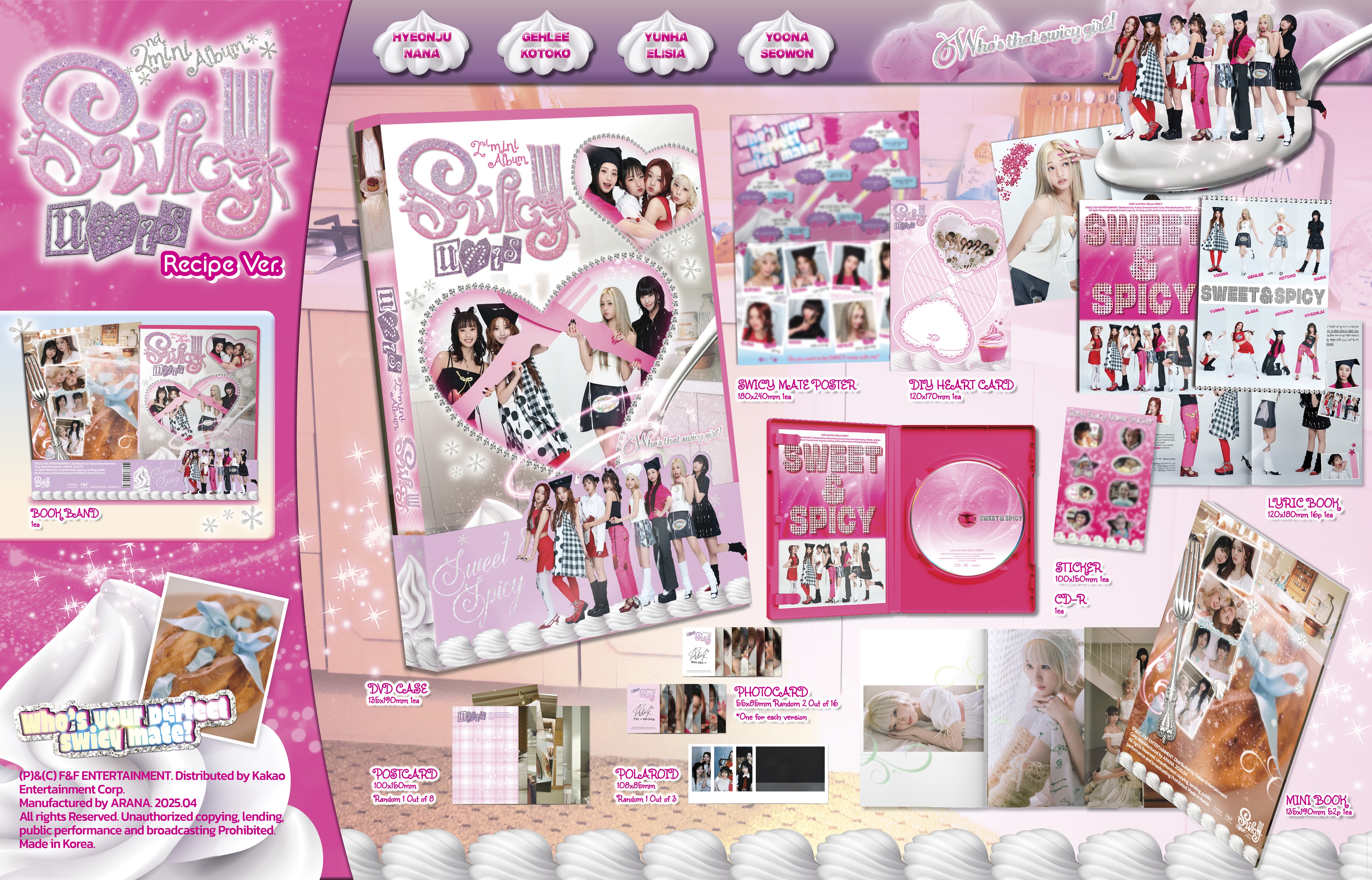 jp.ktown4u.com : UNIS - ミニアルバム2集 [SWICY] (Recipe Ver.)