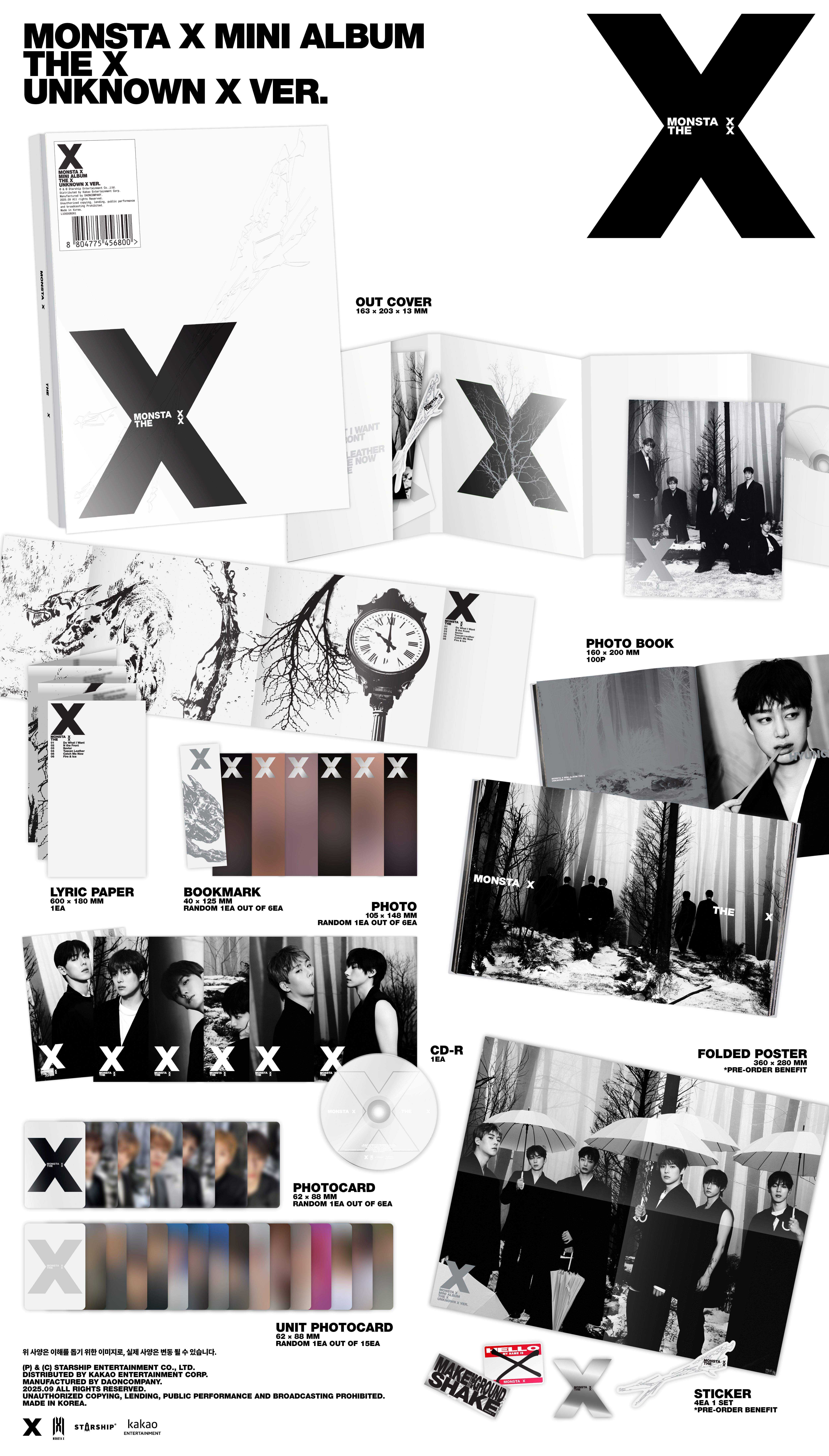 ktown4u.com : [4CD SET] MONSTA X - 13TH MINI ALBUM [THE X]