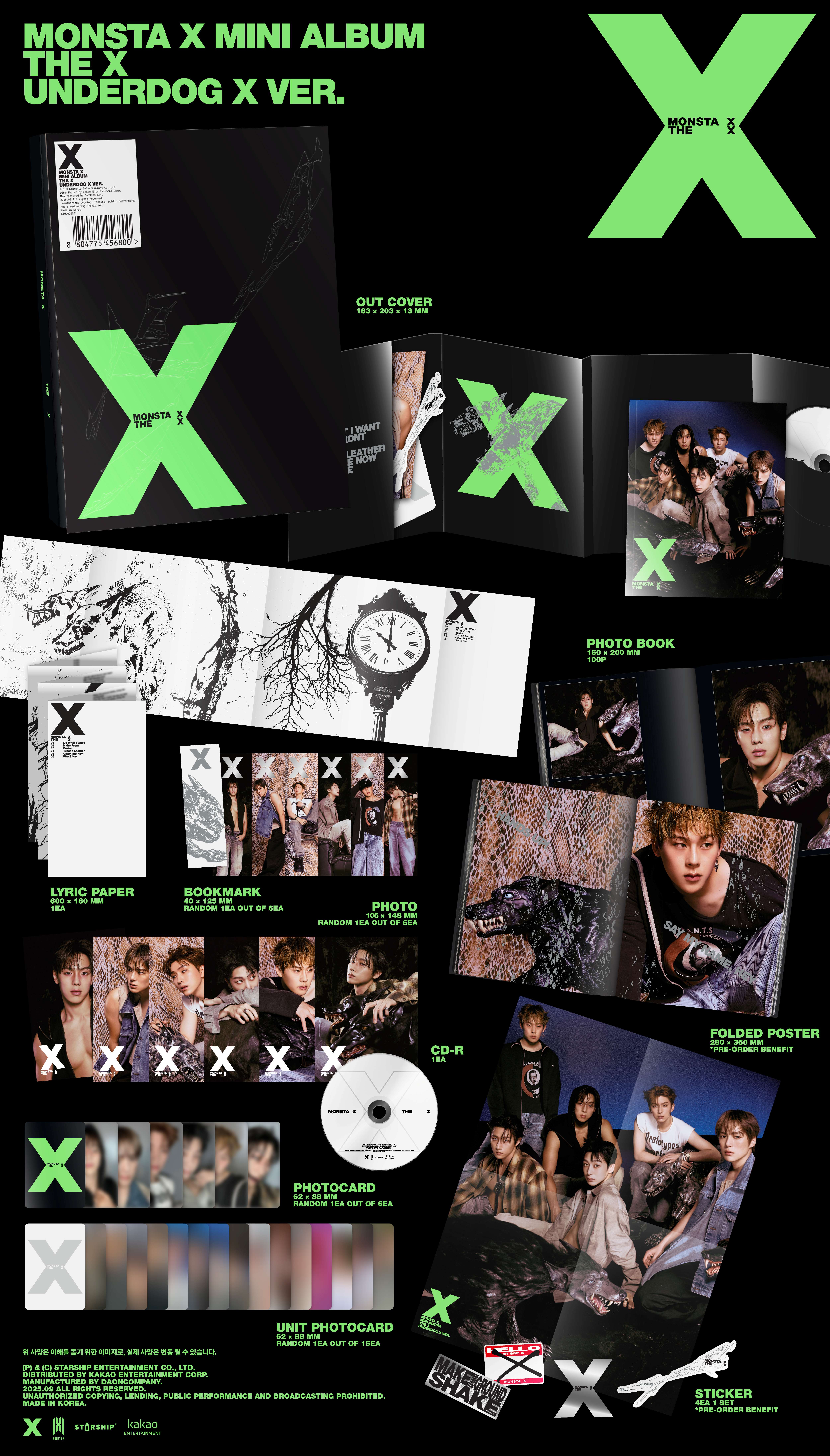 ktown4u.com : [4CD SET] MONSTA X - 13TH MINI ALBUM [THE X]