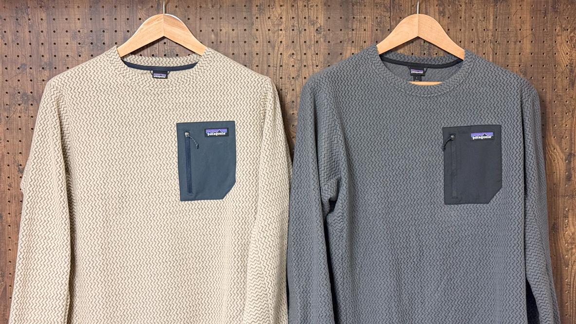 パタゴニア メンズ・R1エア・クルー Oar Tan Mサイズ こんなテクニカル