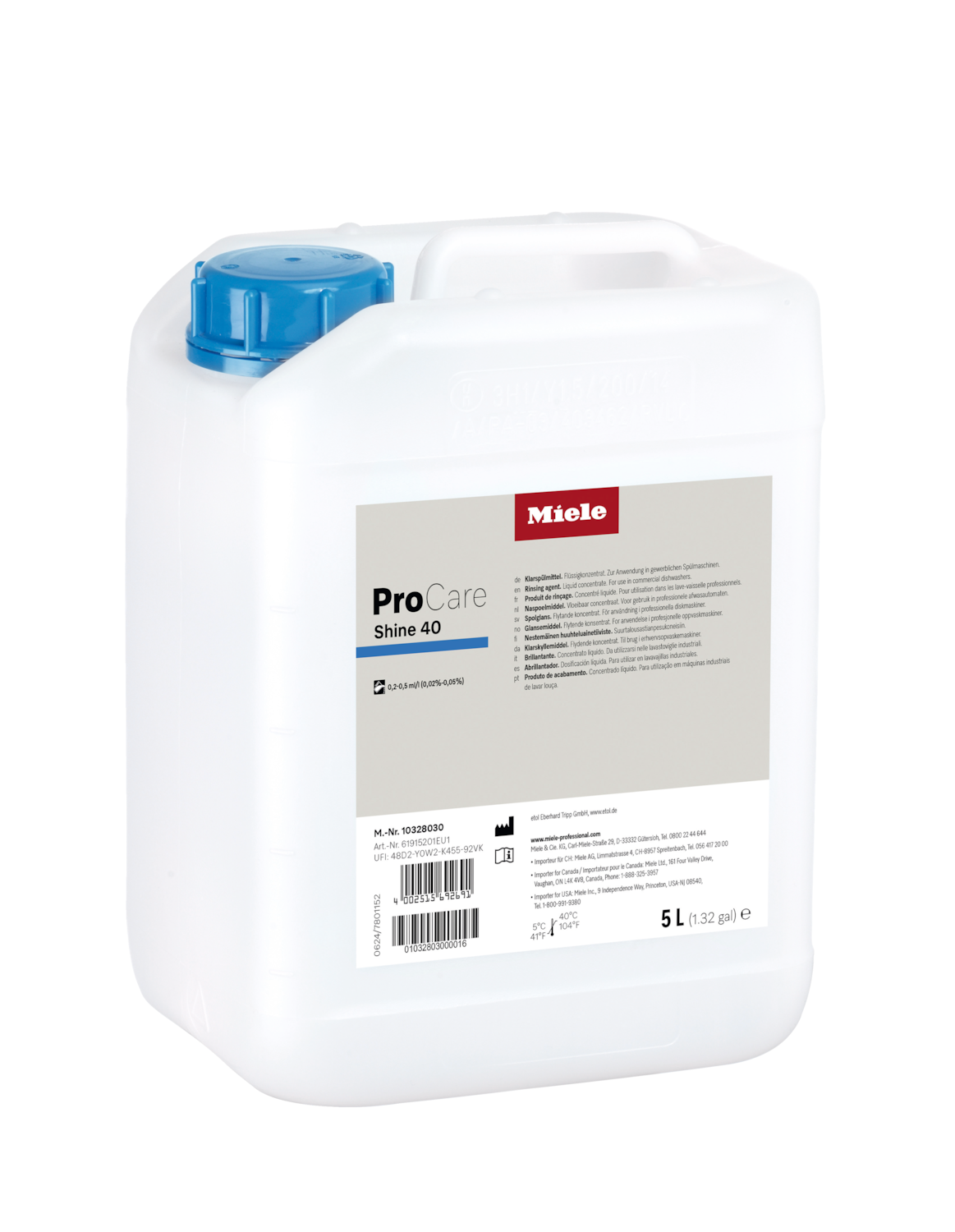 ProCare Shine 40 - 5 l | Dishwashing | Miele online shop