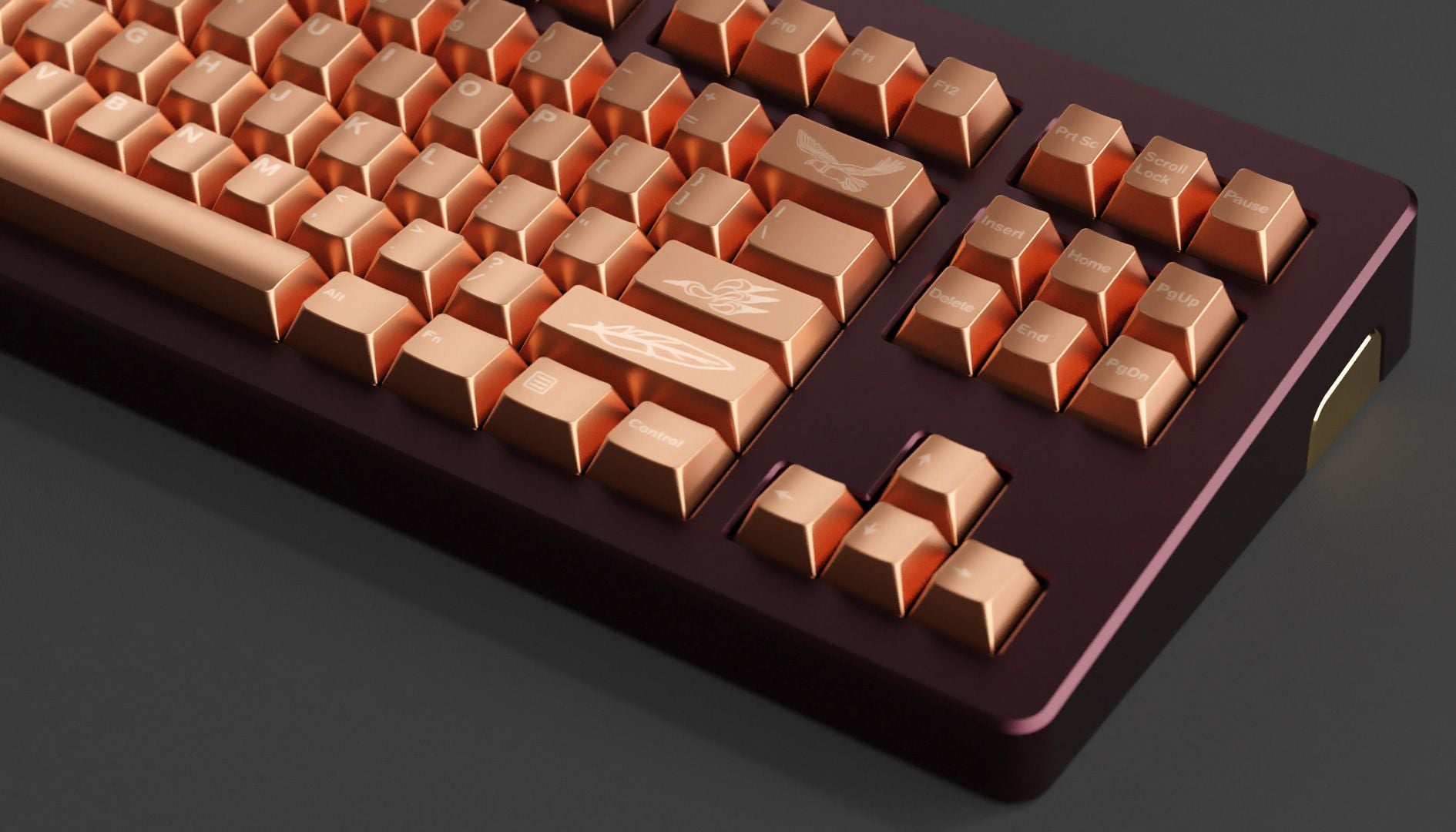 Awekeys Copper Eagle Metal Keycap Set Review | MMORPG.com