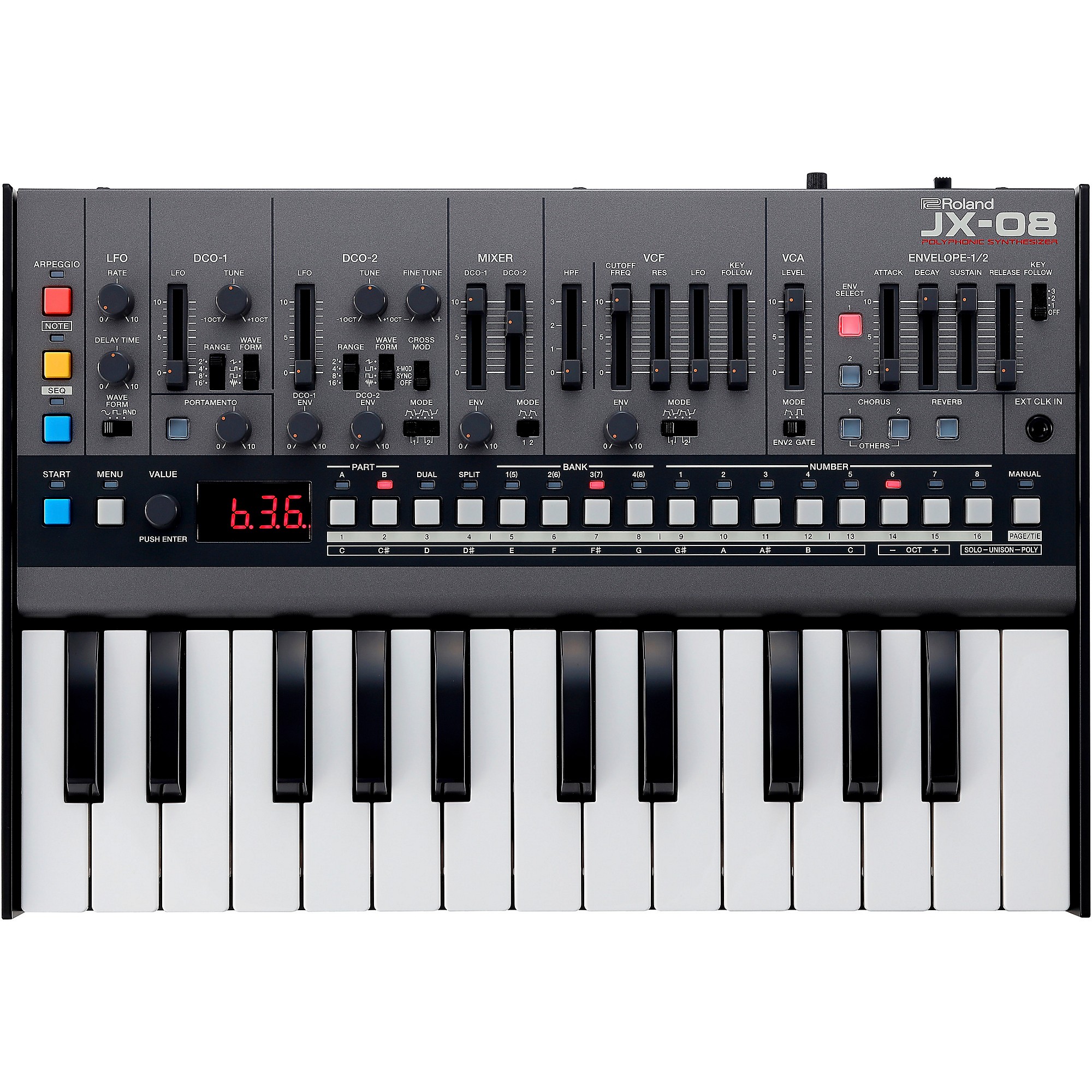 Roland JX-08 [JX-8P] Boutique Synthesizer | Music & Arts