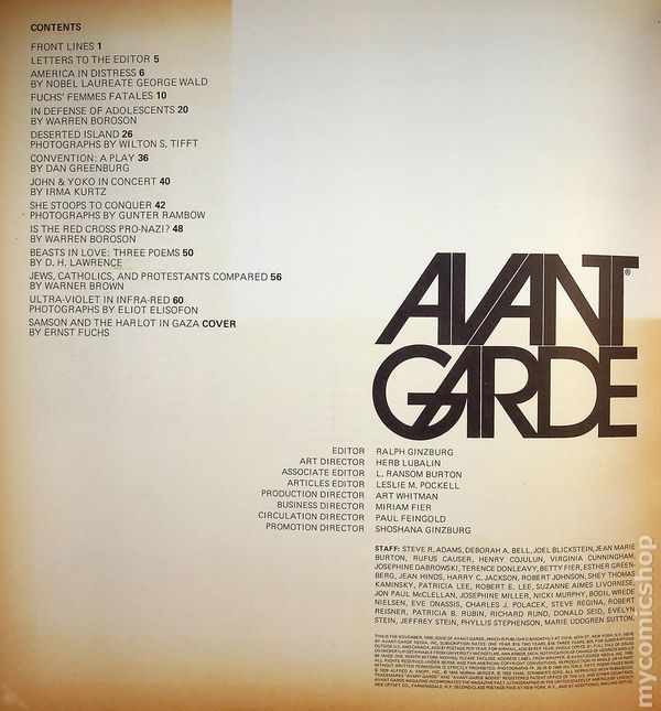 Avant Garde (1968-1971 Avant Garde Media) Magazine comic books