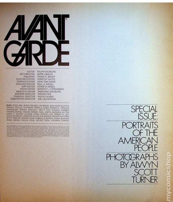 Avant Garde (1968-1971 Avant Garde Media) Magazine comic books