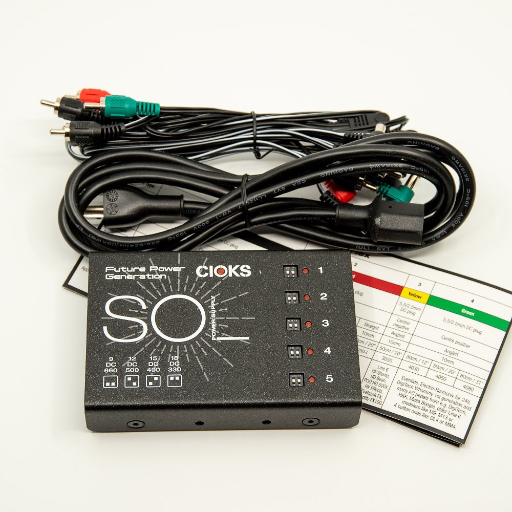 CIOKS SOL 9-18VDC Isolated 5-Outlet Pedalboard Power Supply