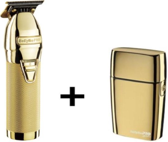 BaByliss Pro Skeleton Trimmer Gold + Shaver Gold - Scheerapparaat
