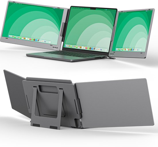 Portable Monitor 14 inch Tri Screen - USB-C/USB-A - Full HD - voor