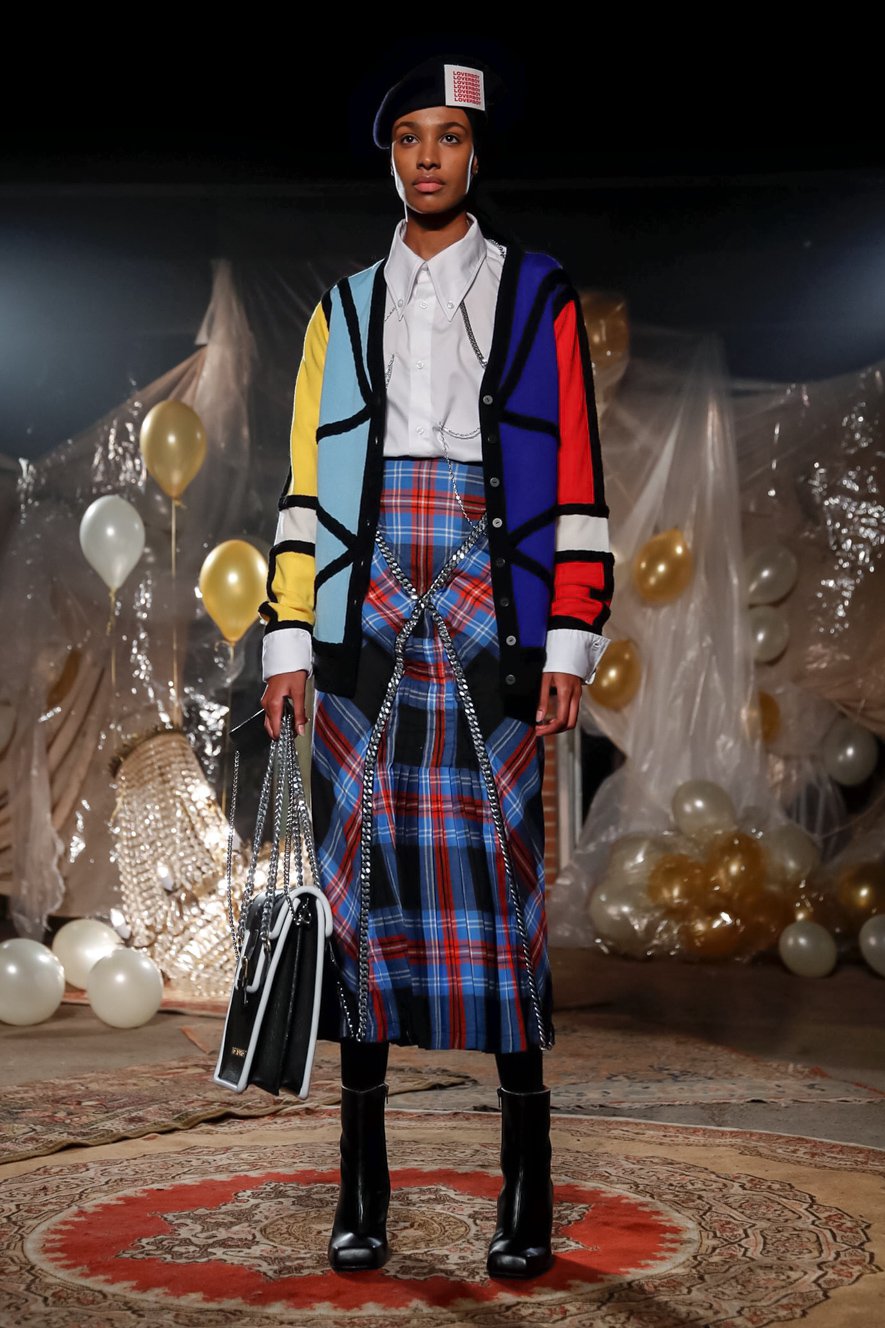 CHARLES JEFFREY LOVERBOY タータンチェック ロープバッグ CHARLES