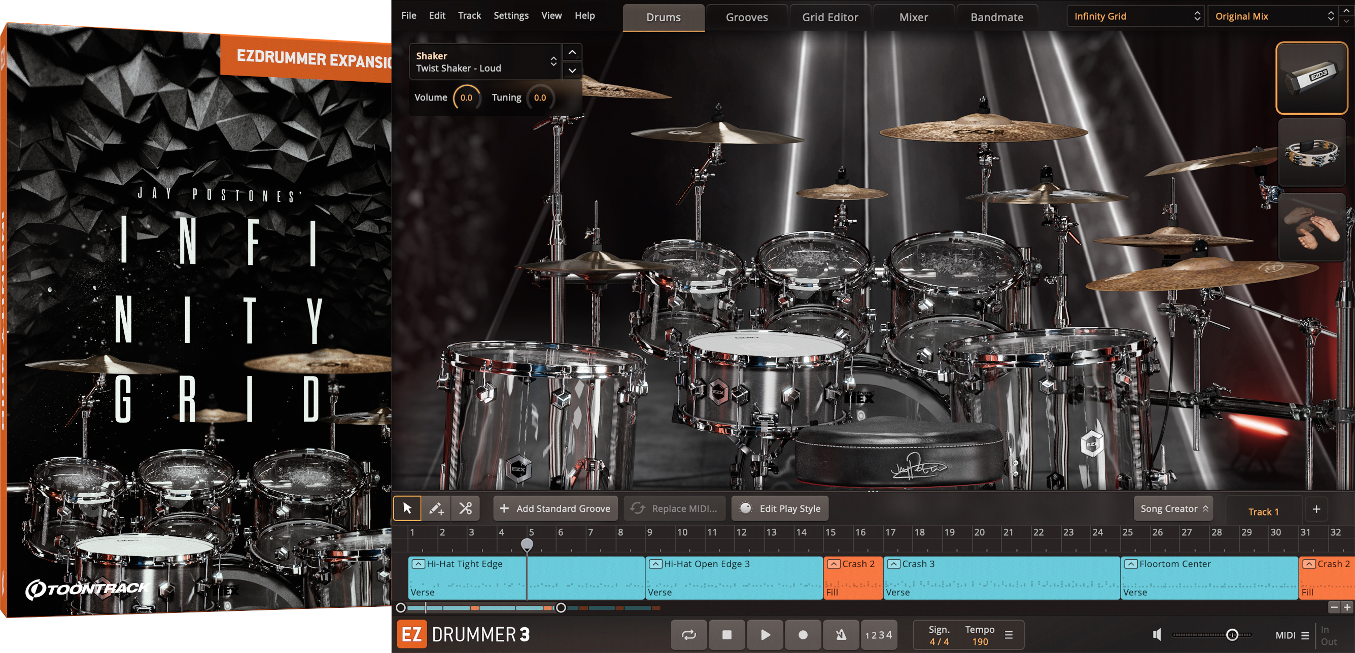 Toontrack Infinity Grid EZX Sound Expansion Pack | Sweetwater