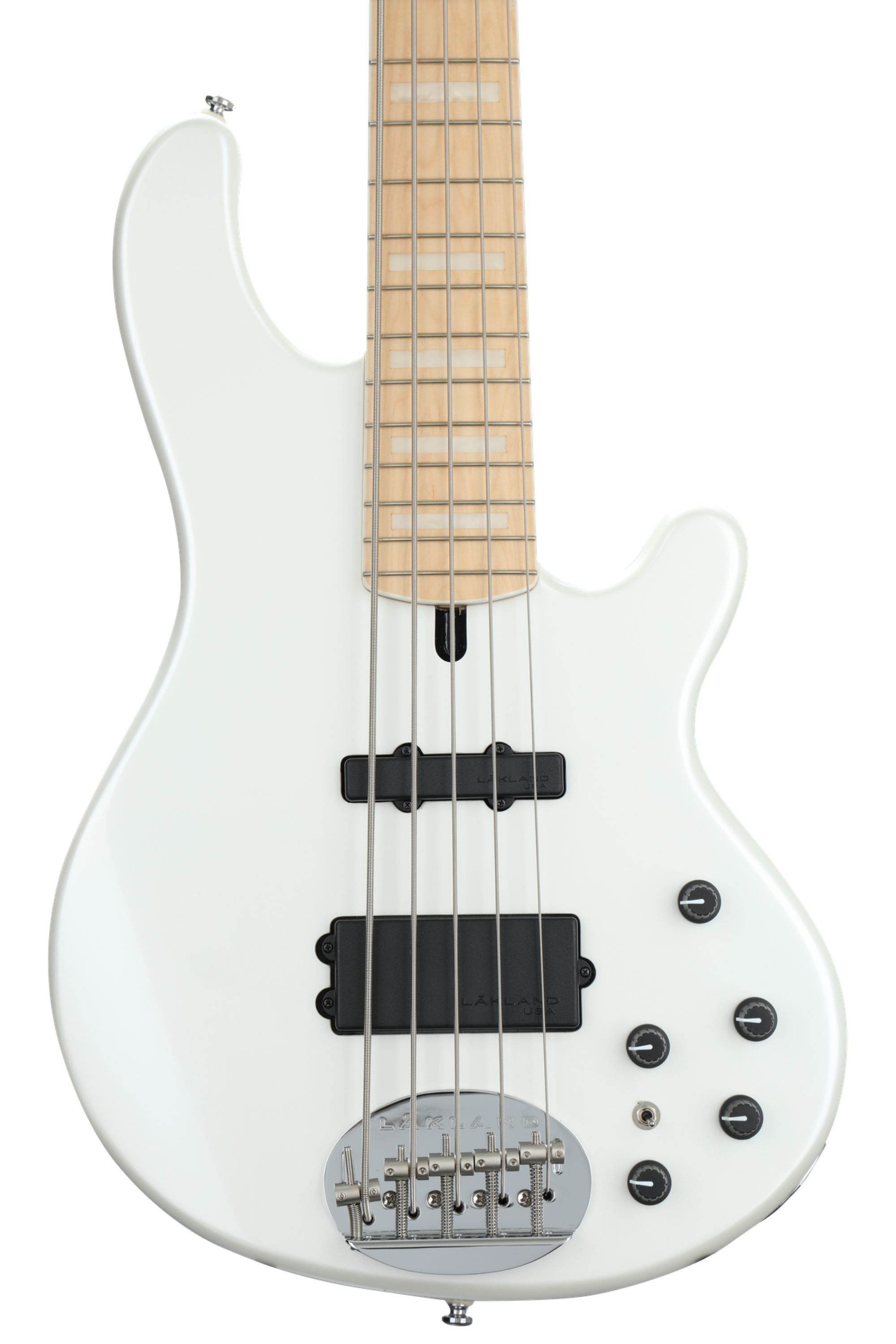 Lakland Skyline 55-02 Custom Bass Guitar - Pearl White with Maple