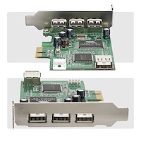 USB 2.0 4ポート増設PCI Expresカード ロープロファイル対応