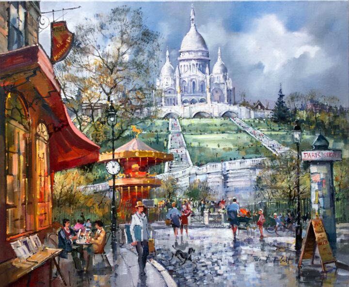 Paris Le Sacre Coeur De Montmartre, Painting by Robert Ricart