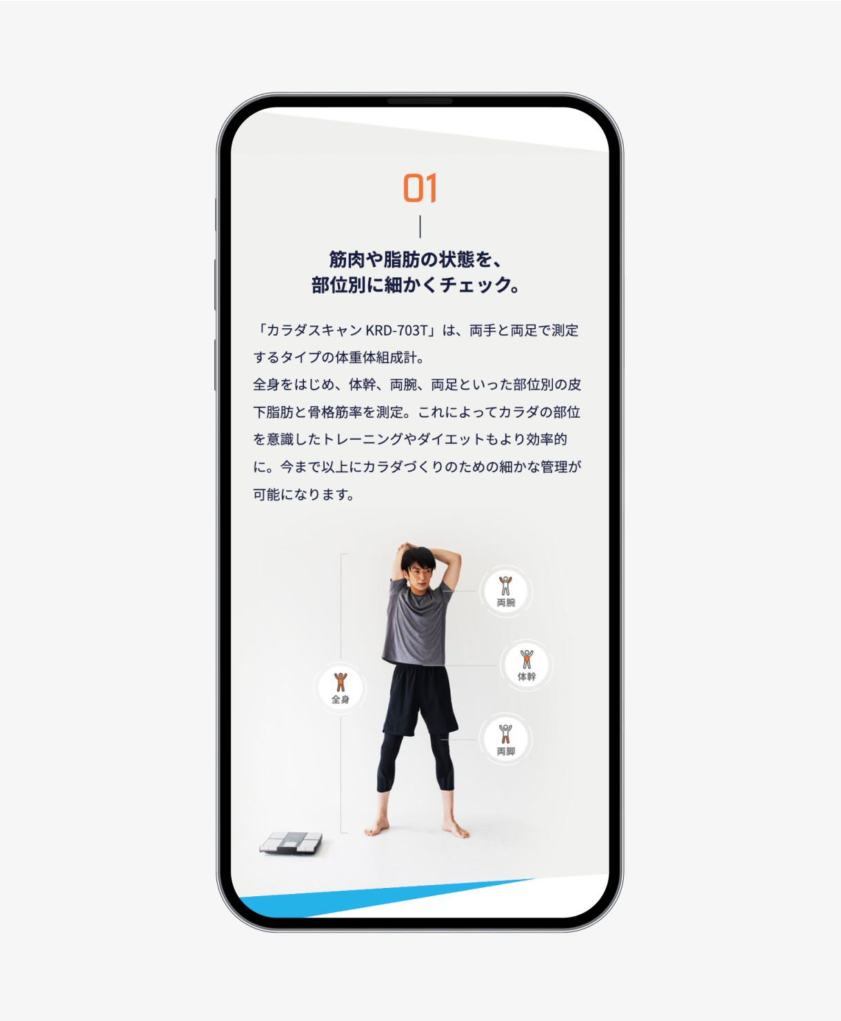 オムロン ヘルスケア株式会社｜体重体組成計 KRD-703T カラダスキャン