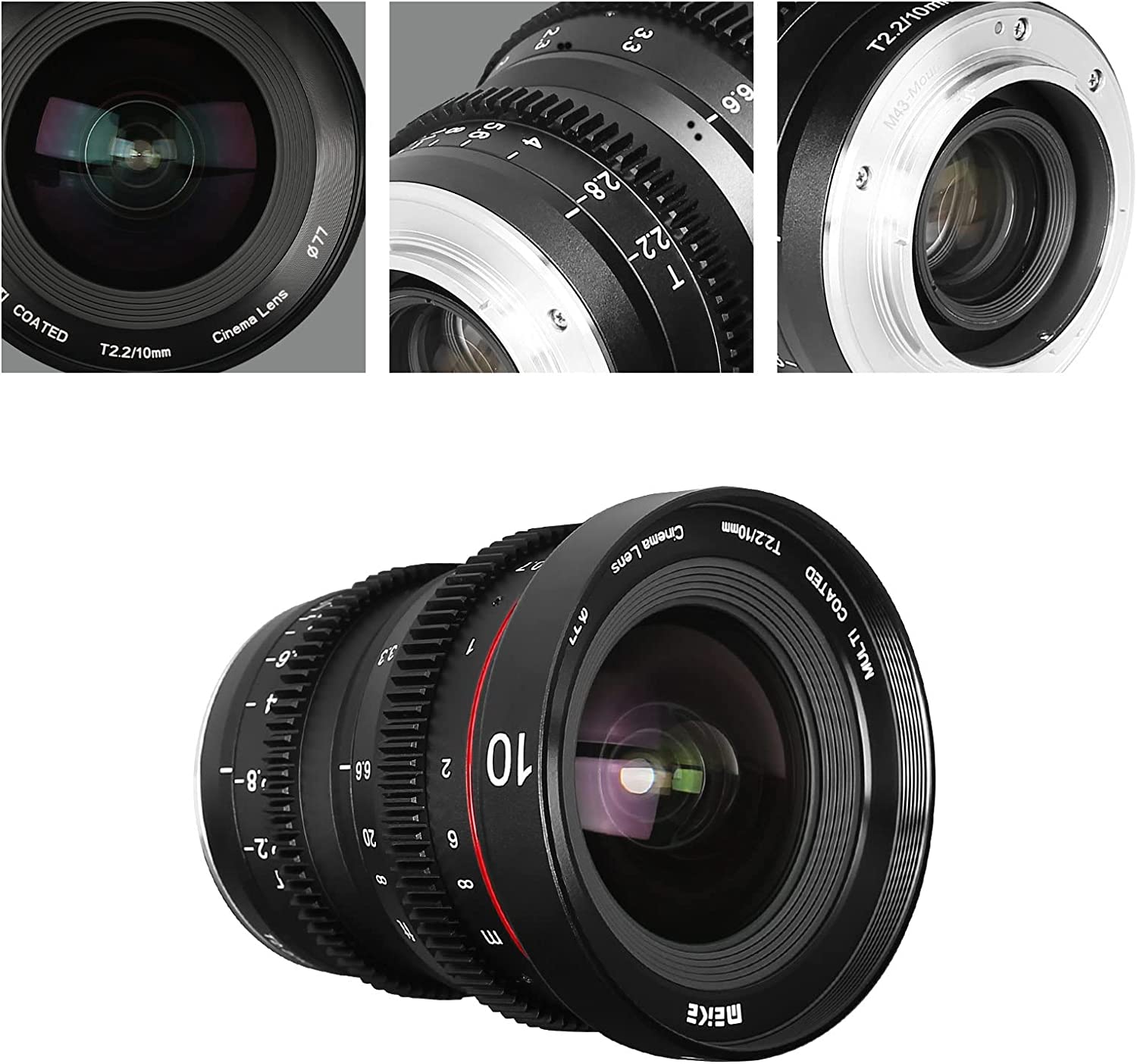 Meike T2.2 Series 6*Cine lens Kit for M43 Olympus Panasonic Lumix Came