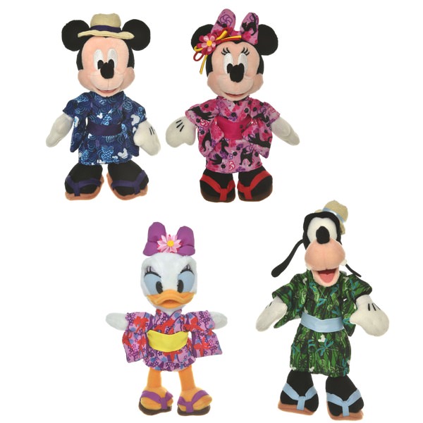 浴衣姿が爽やかなミッキーたち☆ディズニーランド2015夏ぬいぐるみバッジ -