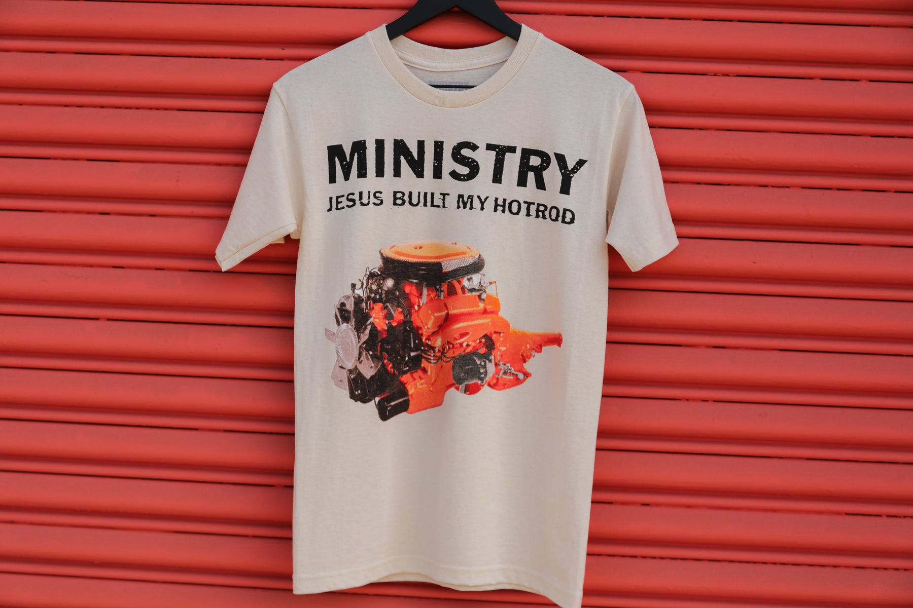 Jesus Built My Hotrod T-Shirt (Natural) – Ministry Store US