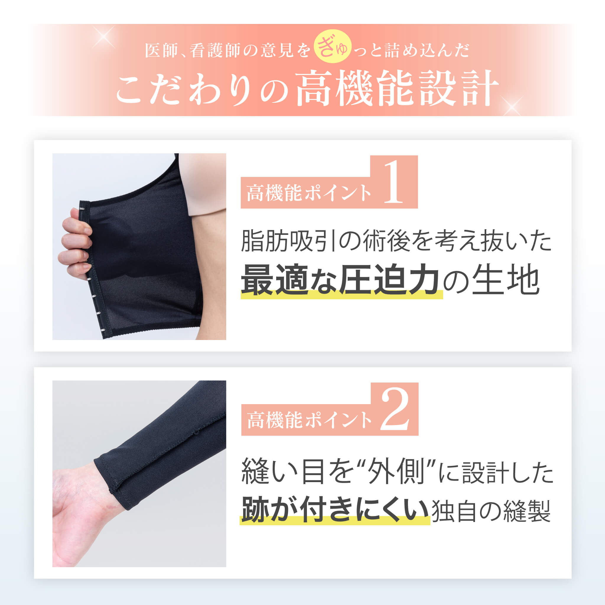 レンタル】脂肪吸引専用 二の腕・背中・お腹圧迫ボレロ – MiDiCAL