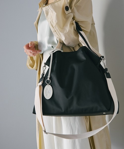 TREASURE TOPKAPI】ストライプハンドル ナイロン 2way トートバッグ A4