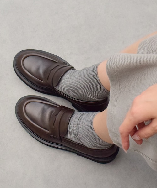 INTER-CHAUSSURES】ラウンドトウキルトビットローファー｜ブリジット