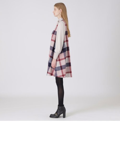 クレストブリッジチェックフラノワンピース｜ブルーレーベルブラック
