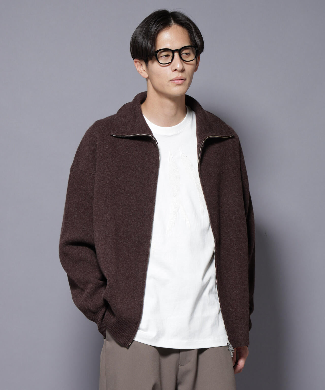 ウールカシミヤドライバーズニット | NANO universe（ナノ・ユニバース