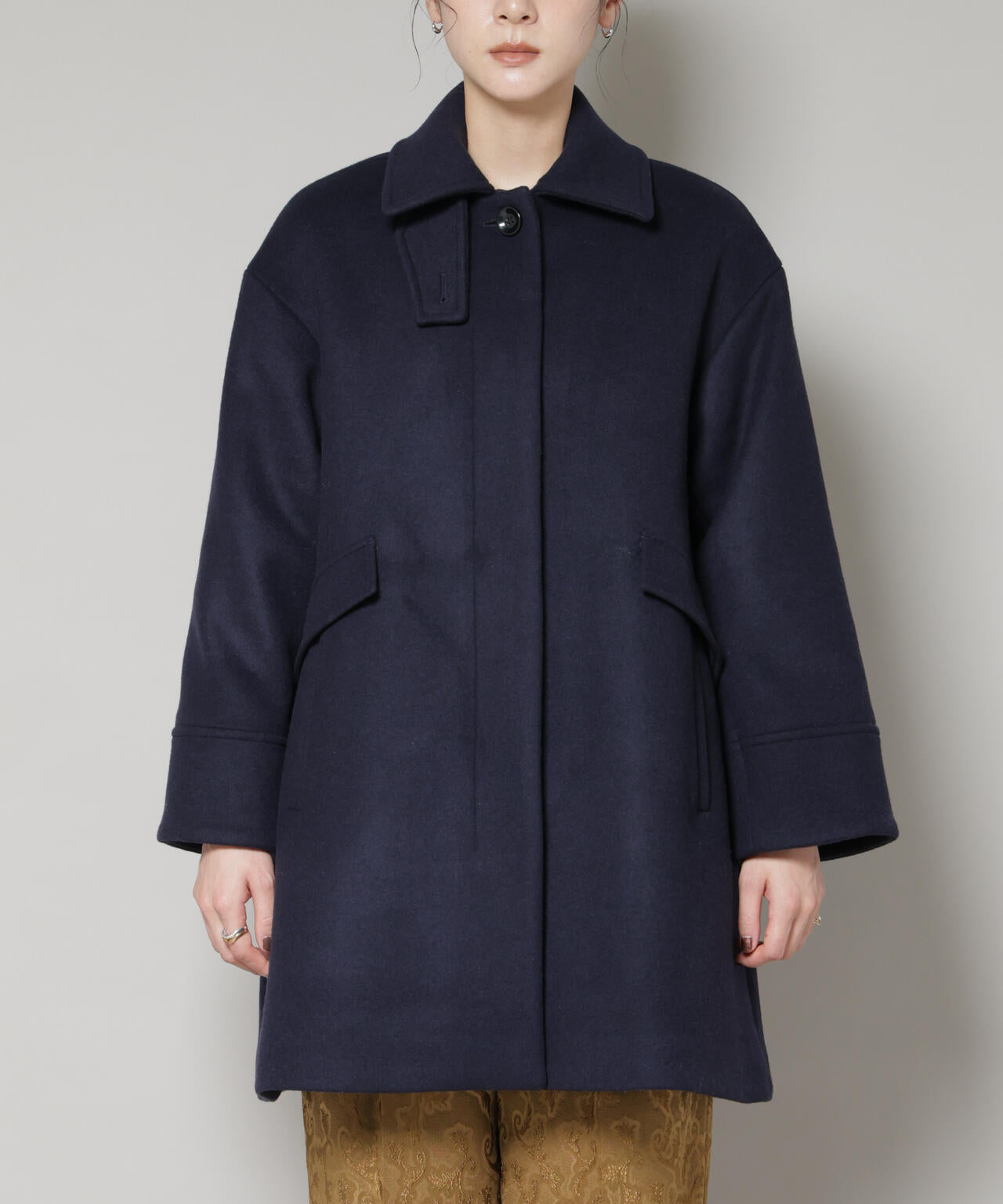 WooLoop Aラインステンカラーミドルコート | NANO universe（ナノ