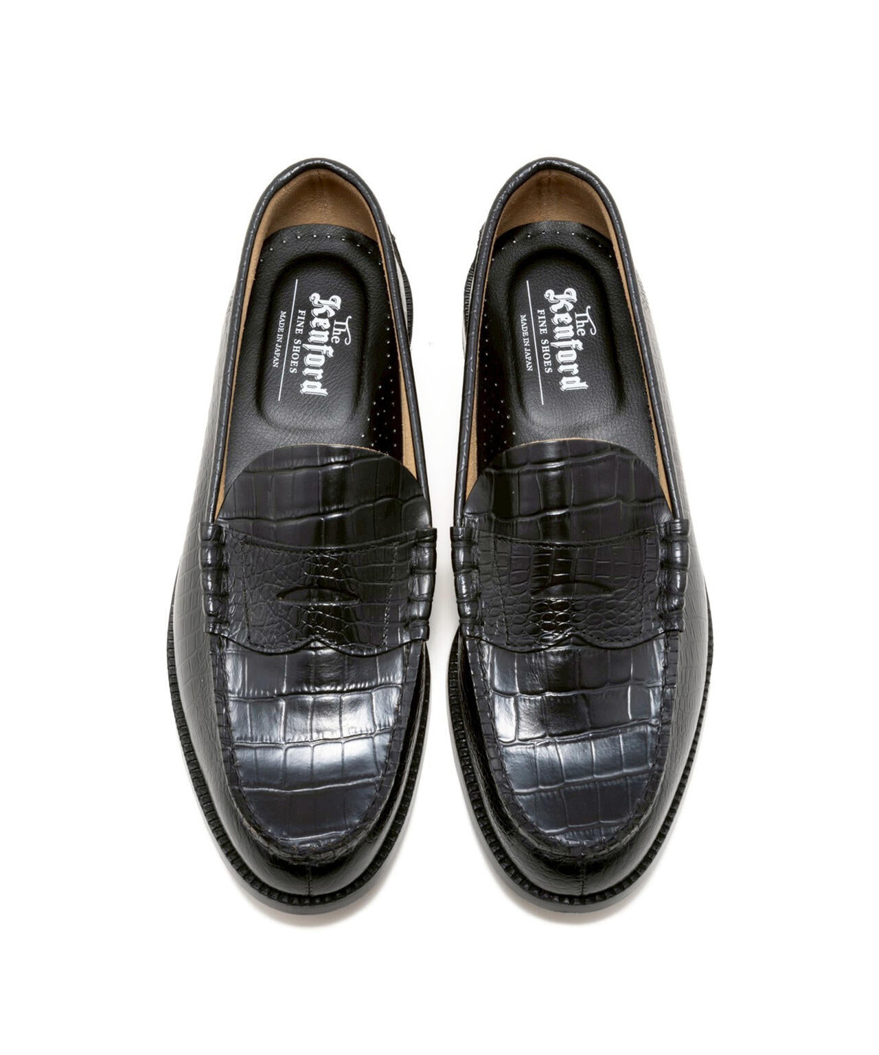 The Kenford Fineshoes/EMBOSSED LOAFERS BLACK CROCODILE COMBI