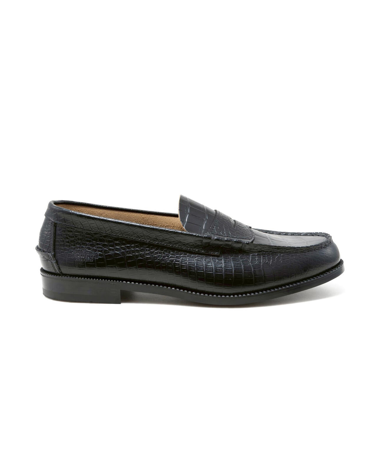 The Kenford Fineshoes/EMBOSSED LOAFERS BLACK CROCODILE COMBI