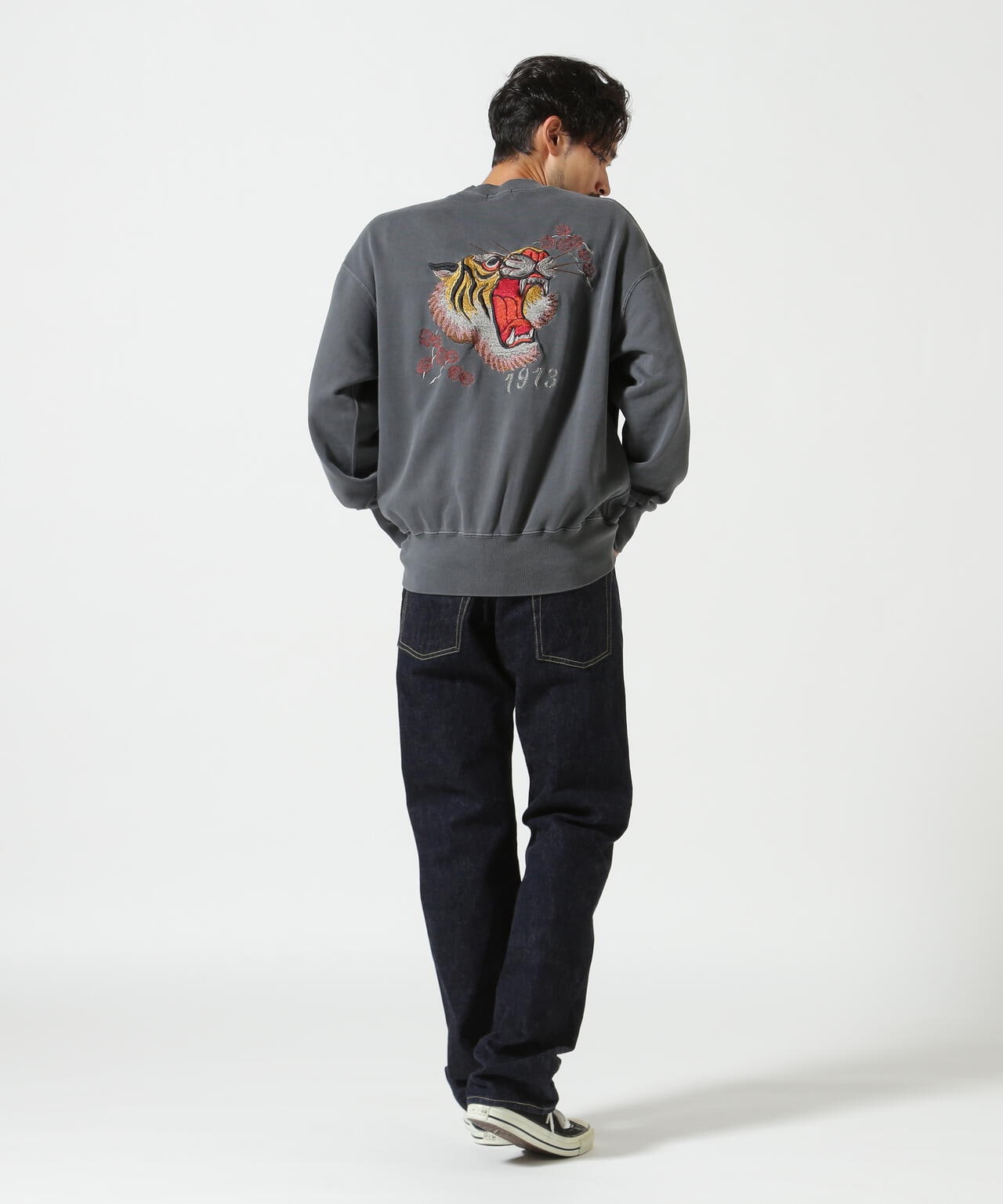 SOUVENIR CREW SWEAT/スーベニア クルースウエット 顔虎 | Schott
