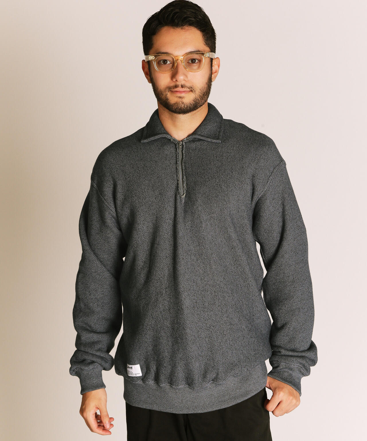 SALT AND PEPPER HALF ZIP SWEAT/ソルト アンド ペッパー ハーフジップ