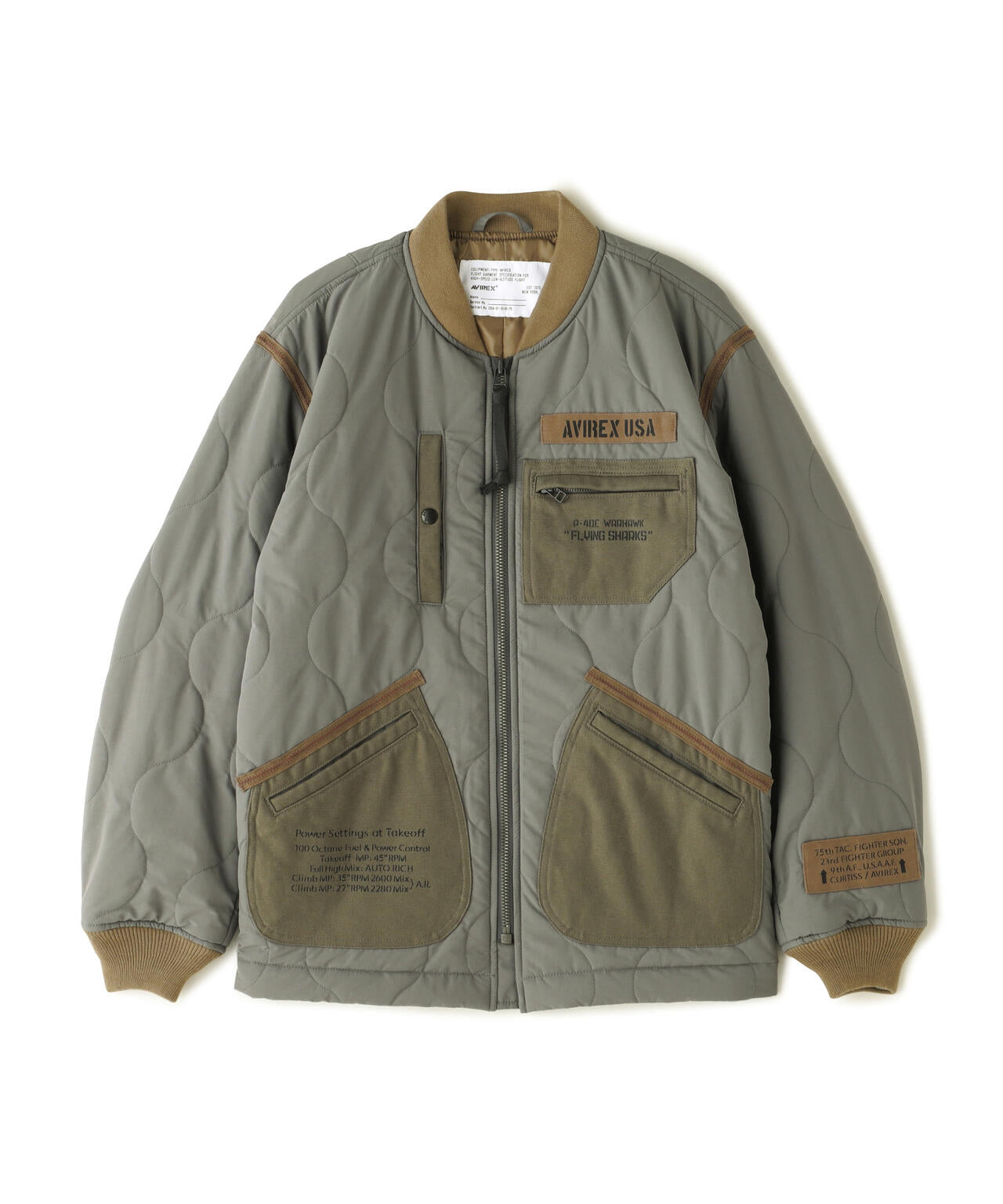 QUILTED ARMY JACKET FLYNIG SHARKS / キルティング アーミー