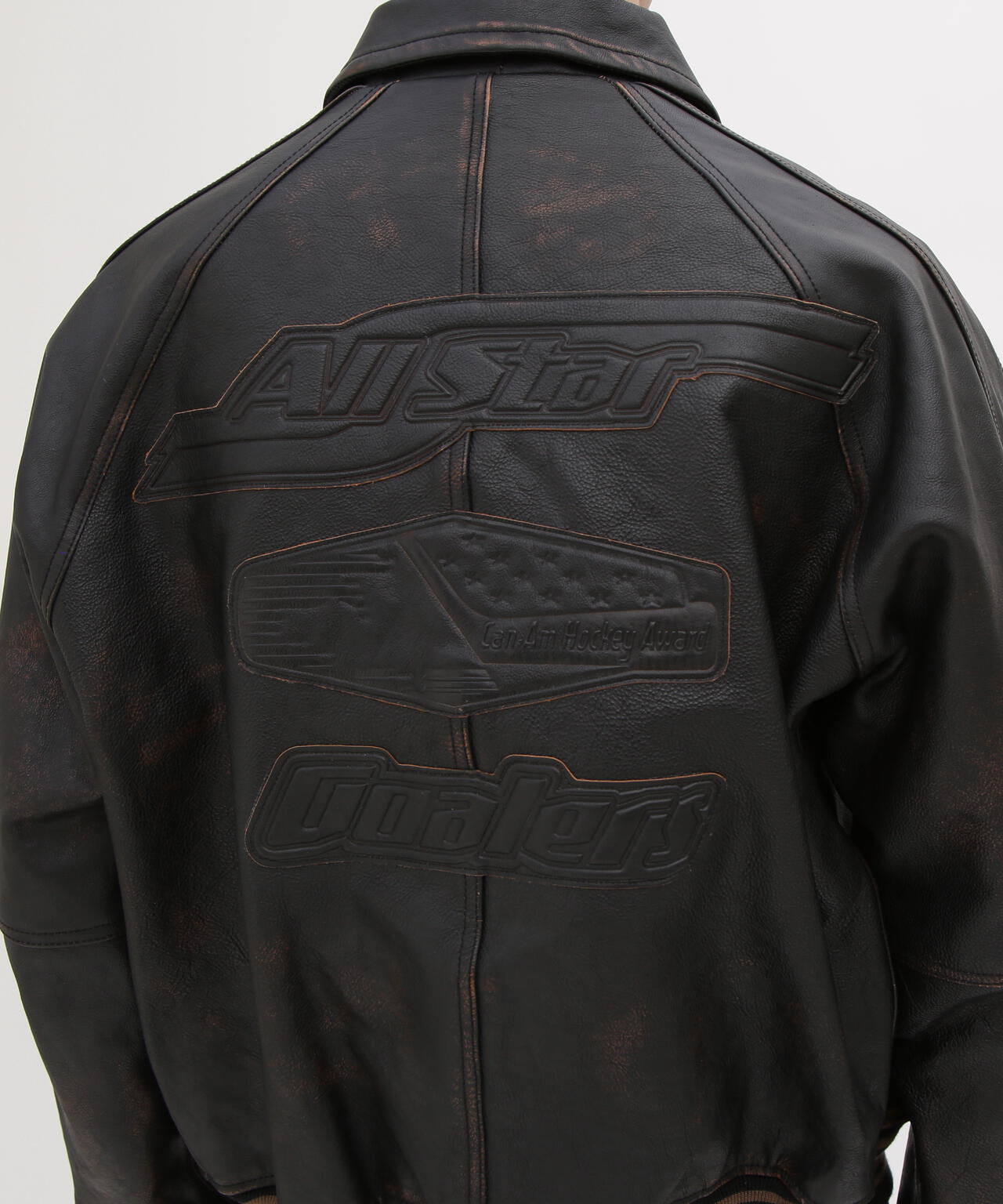 VARISTY LEATHER ”GOALERS” VINTAGE BLACK | AVIREX（アヴィレックス