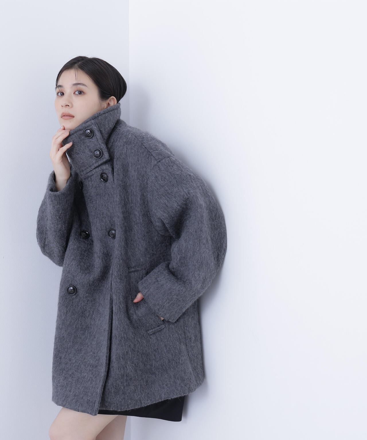 Oggi掲載】スタンドネックシャギーミディコート | NATURAL BEAUTY