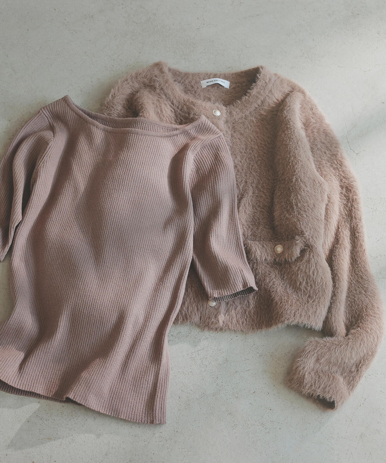 sweet掲載】【ちょうど、いい服】“ふわ＆リブ”アンサンブルニット