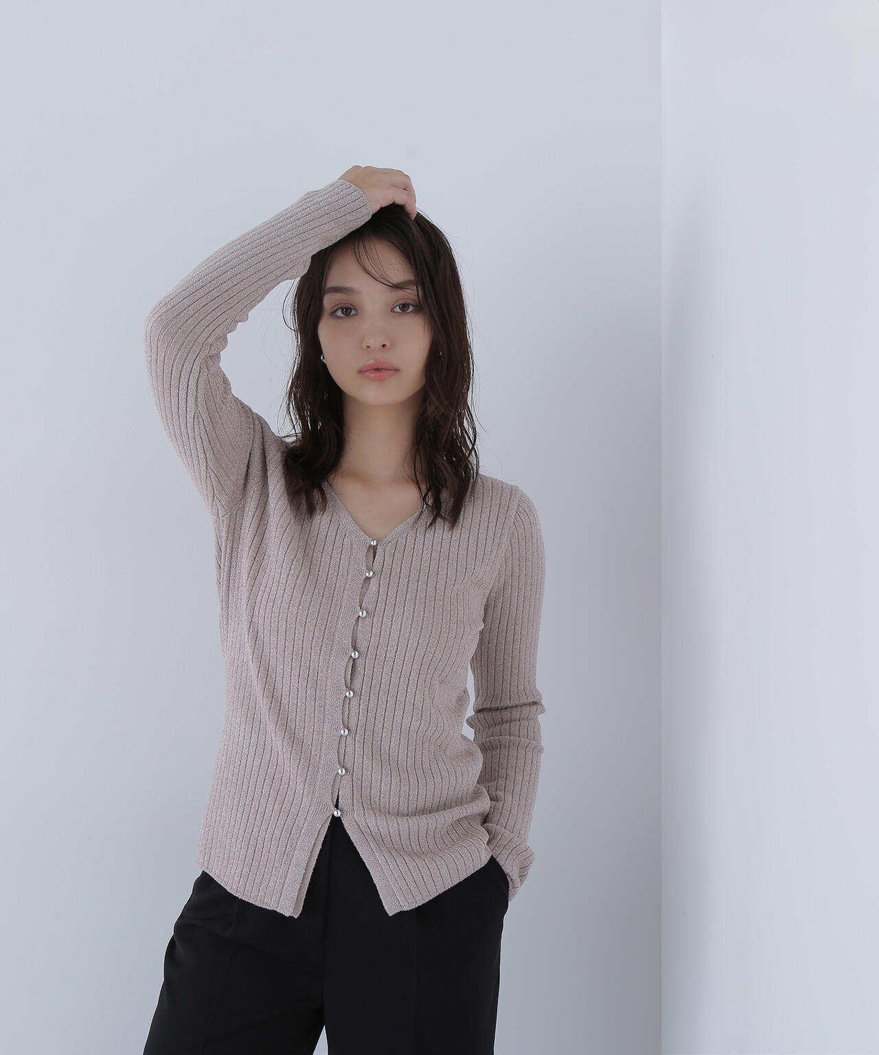 Drawerラメカーディガン グリッターラメ カーディガン