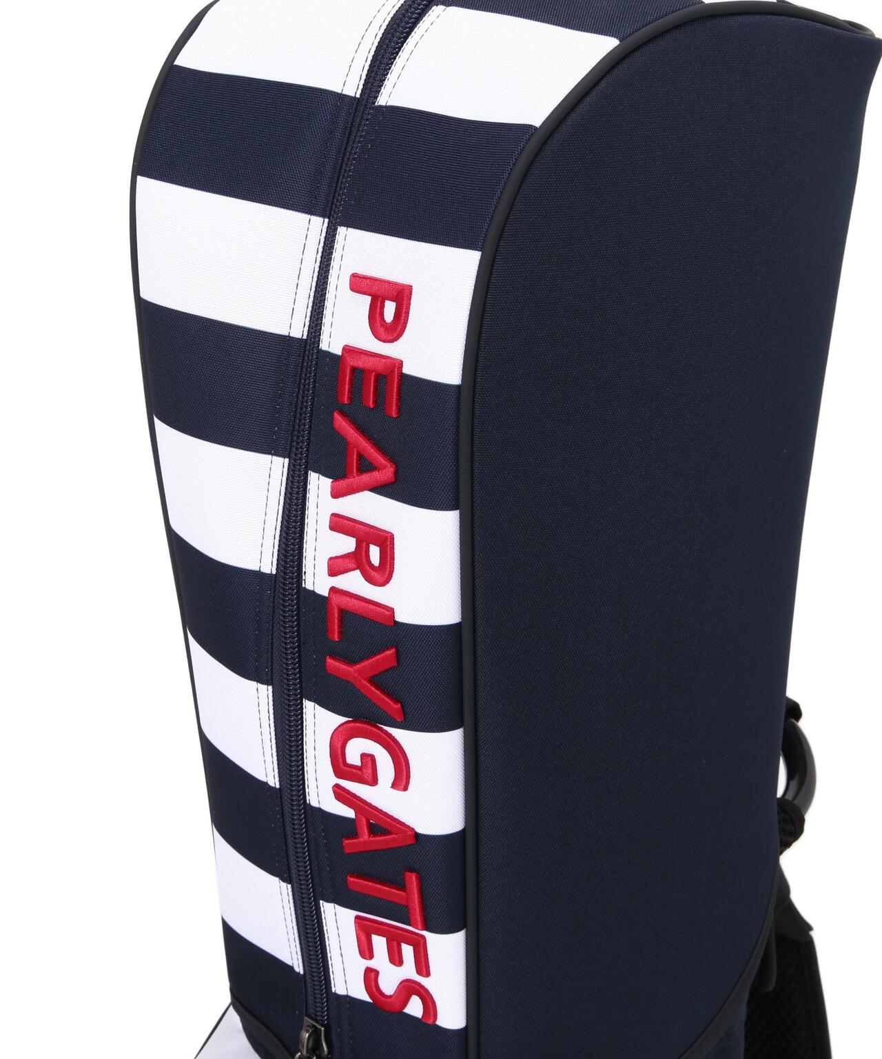 キャスター付きボーダー柄キャディバッグ (46インチ対応)(9型) (UNISEX