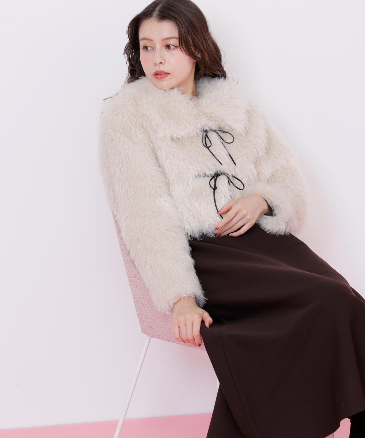 リボンダッフルショートファーコート | JILL by JILL STUART（ジル