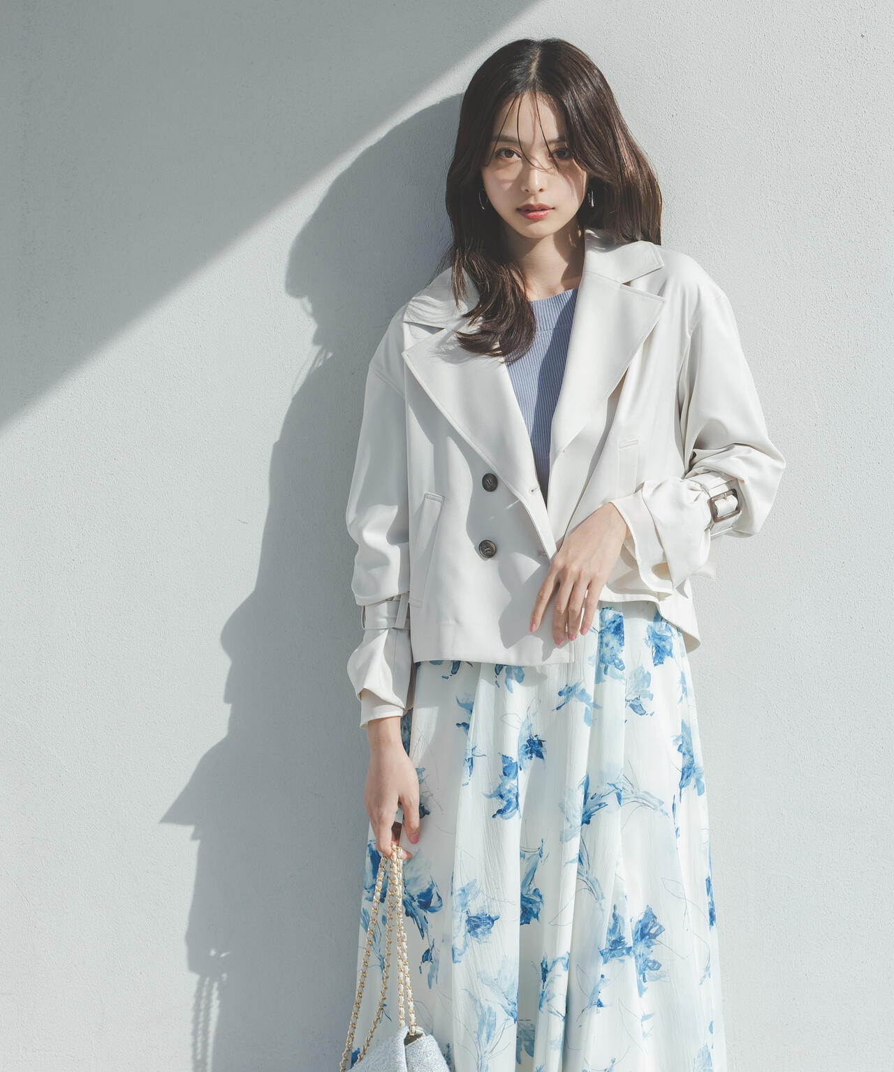 防シワ/花粉リリース＞ショートトレンチコート | PROPORTION BODY