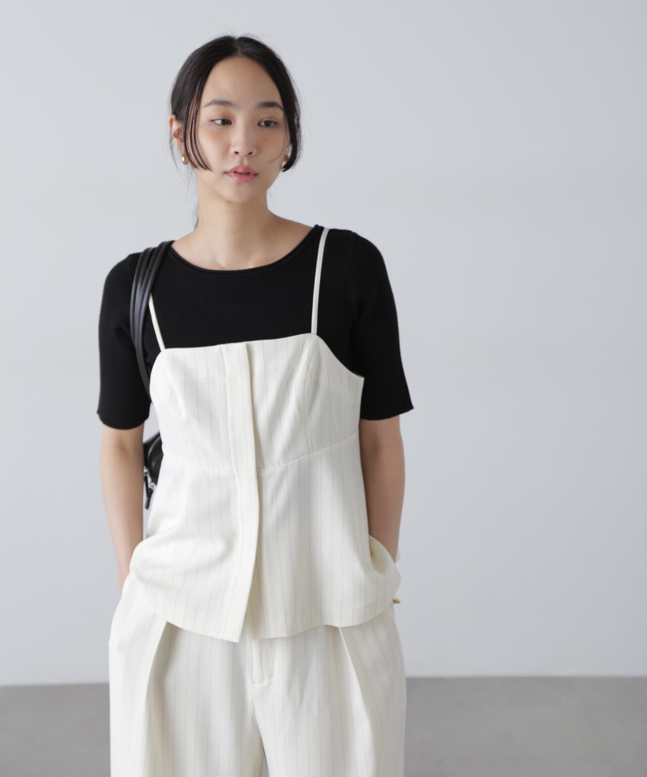 セットアップ対応〉ペプラムキャミソールビスチェ | FREE'S MART