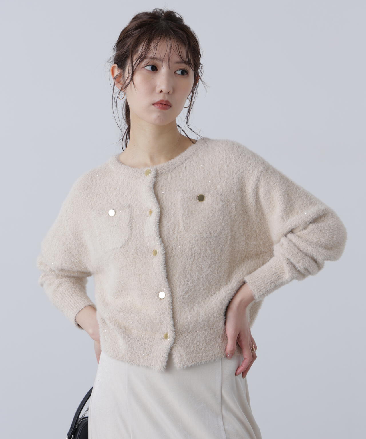 MFM】金ボタンへアリースパンコールニットカーディガン | FREE'S MART